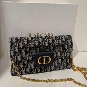 Christian Dior Oblique Double Clutch w/Strap
